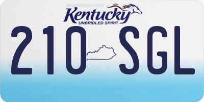 KY license plate 210SGL