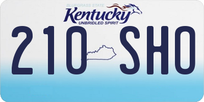 KY license plate 210SHO