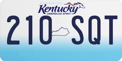 KY license plate 210SQT
