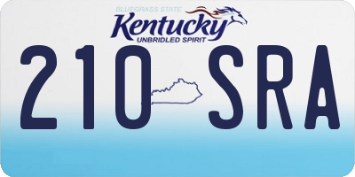 KY license plate 210SRA