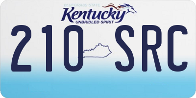 KY license plate 210SRC