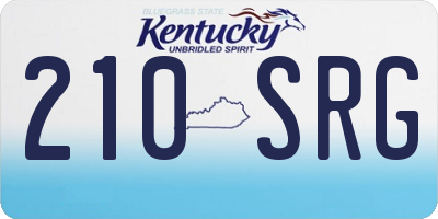 KY license plate 210SRG