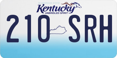 KY license plate 210SRH