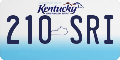 KY license plate 210SRI