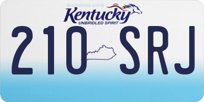 KY license plate 210SRJ