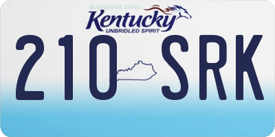 KY license plate 210SRK