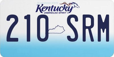 KY license plate 210SRM