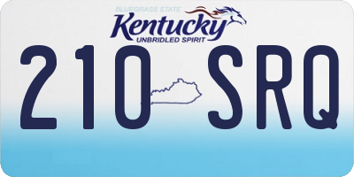KY license plate 210SRQ