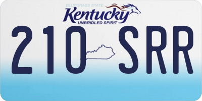 KY license plate 210SRR