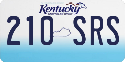 KY license plate 210SRS