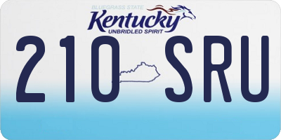 KY license plate 210SRU