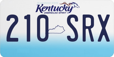 KY license plate 210SRX