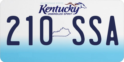 KY license plate 210SSA