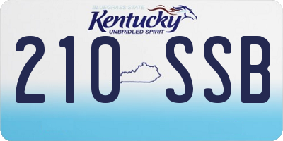KY license plate 210SSB