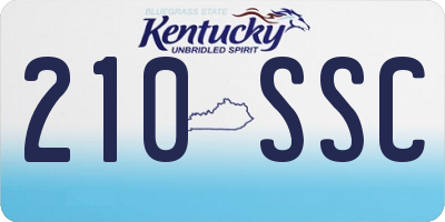KY license plate 210SSC