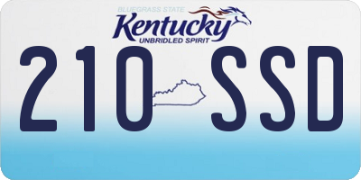 KY license plate 210SSD