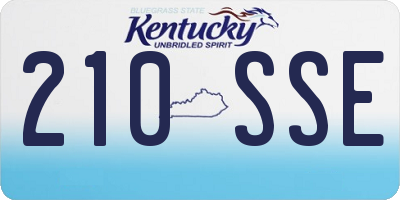 KY license plate 210SSE