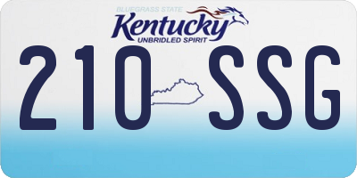 KY license plate 210SSG