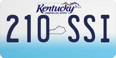 KY license plate 210SSI