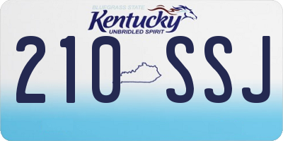 KY license plate 210SSJ