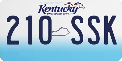 KY license plate 210SSK