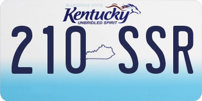 KY license plate 210SSR