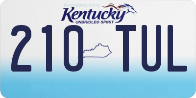 KY license plate 210TUL