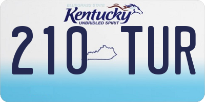 KY license plate 210TUR