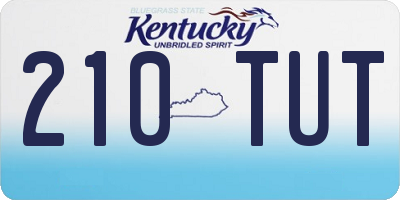 KY license plate 210TUT