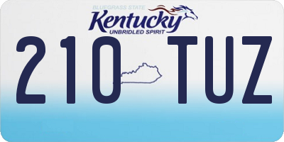 KY license plate 210TUZ