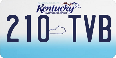 KY license plate 210TVB
