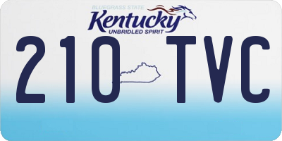KY license plate 210TVC