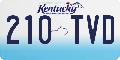 KY license plate 210TVD