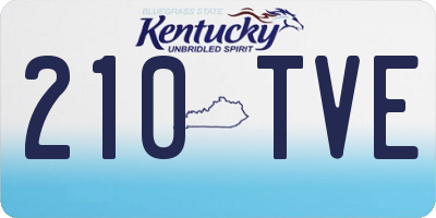 KY license plate 210TVE