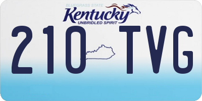 KY license plate 210TVG