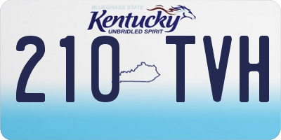 KY license plate 210TVH