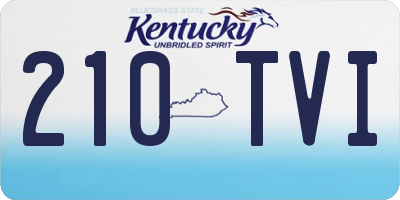 KY license plate 210TVI