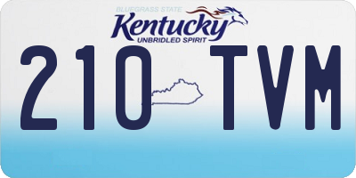 KY license plate 210TVM