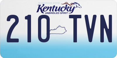 KY license plate 210TVN