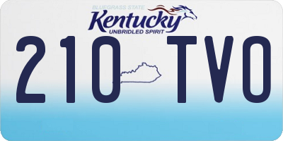 KY license plate 210TVO