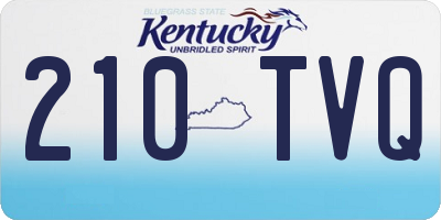 KY license plate 210TVQ