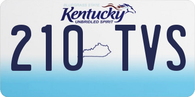 KY license plate 210TVS