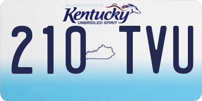 KY license plate 210TVU