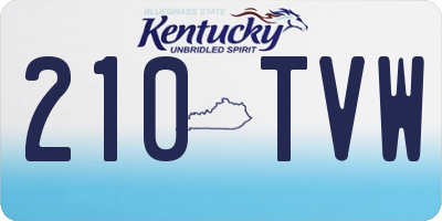 KY license plate 210TVW