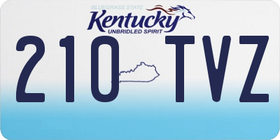 KY license plate 210TVZ