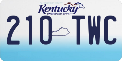 KY license plate 210TWC