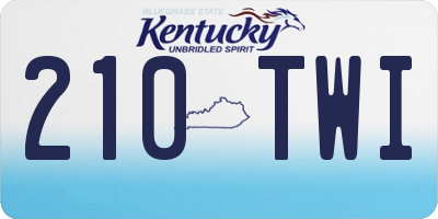KY license plate 210TWI