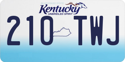 KY license plate 210TWJ