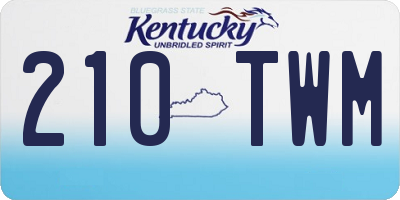 KY license plate 210TWM