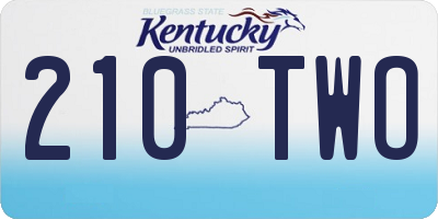 KY license plate 210TWO